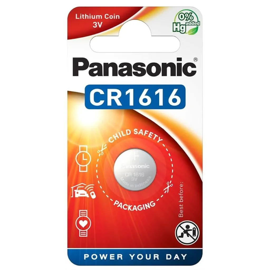 Батарейка Panasonic літієва CR1616 блістер, 1 шт., CR-1616EL/1B UA